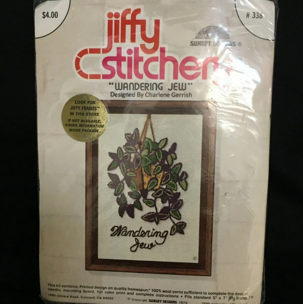 Vintage Jiffy Stitchery Embroidery Kit
